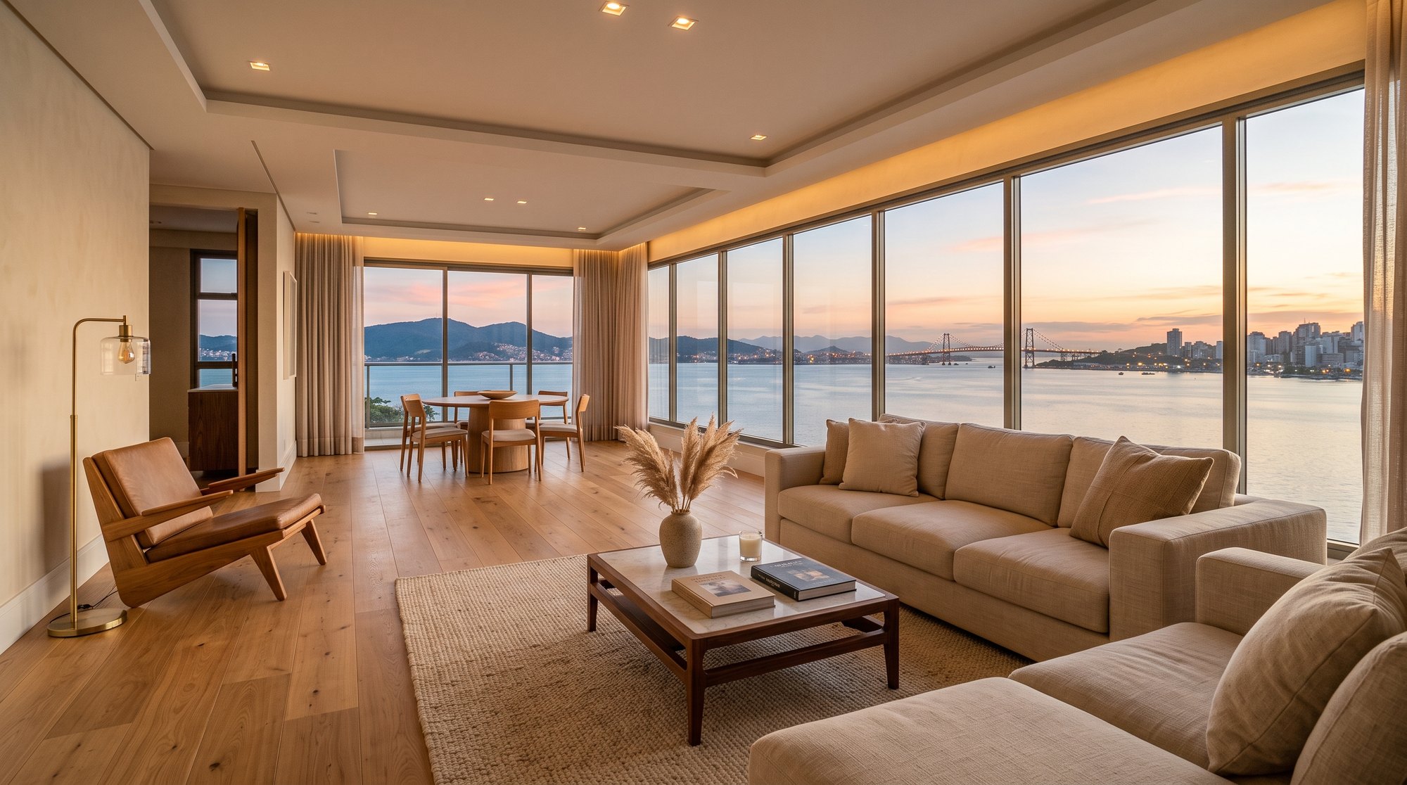 Apartamento com vista para a baía de Florianópolis